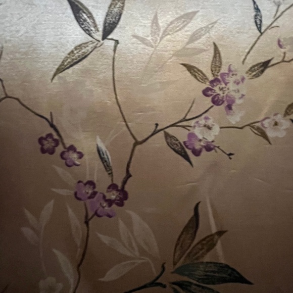 CH Signature Gold with Purple Flowers Button Down Blouse - Picture 3 of 15